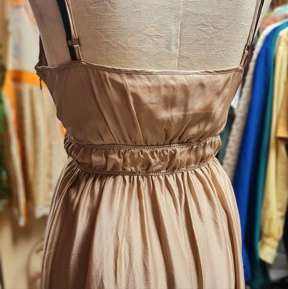 Beautiful Champagne Silk Banana Republic Dress size 10 - Picture 5 of 8